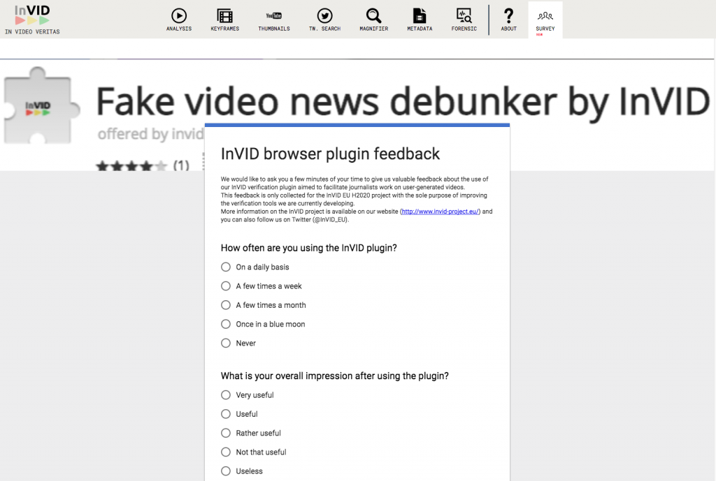 New release of InVID Verification Plugin InVID project